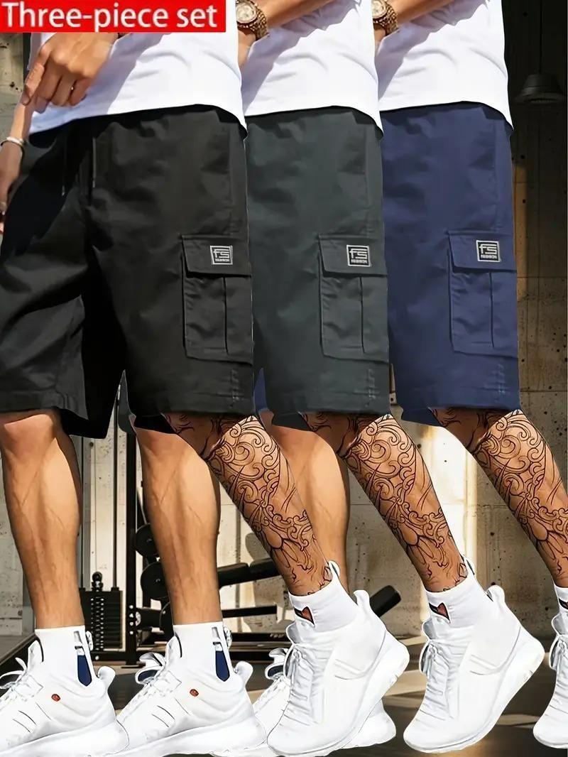 Men's Cotton Casual Cargo Shorts | Pack of 3