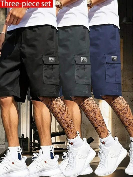 Men's Cotton Casual Cargo Shorts | Pack of 3