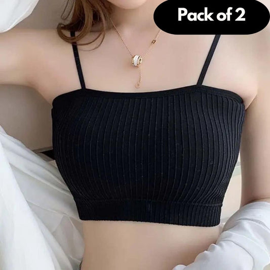 Seamless Silk Padded Bralette Bra | Pack of 2