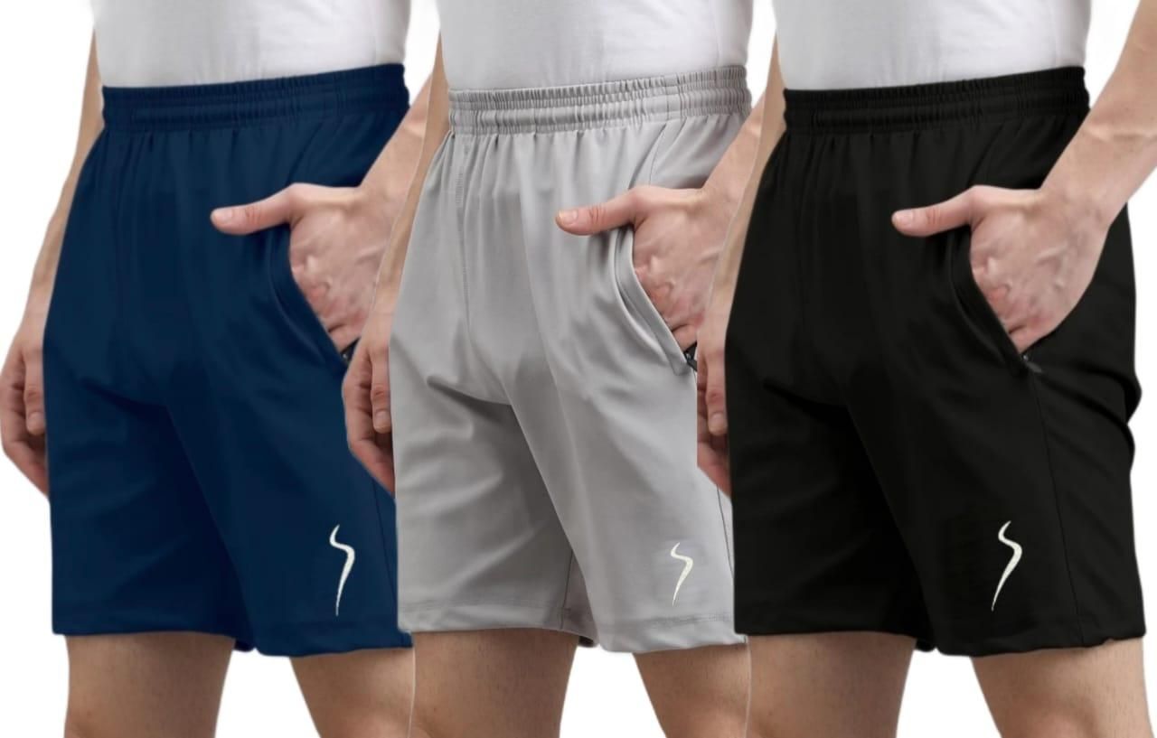 Men's Cotton Polyester Shorts | Combo of 3