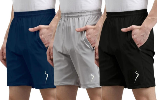 Men's Cotton Polyester Shorts | Combo of 3